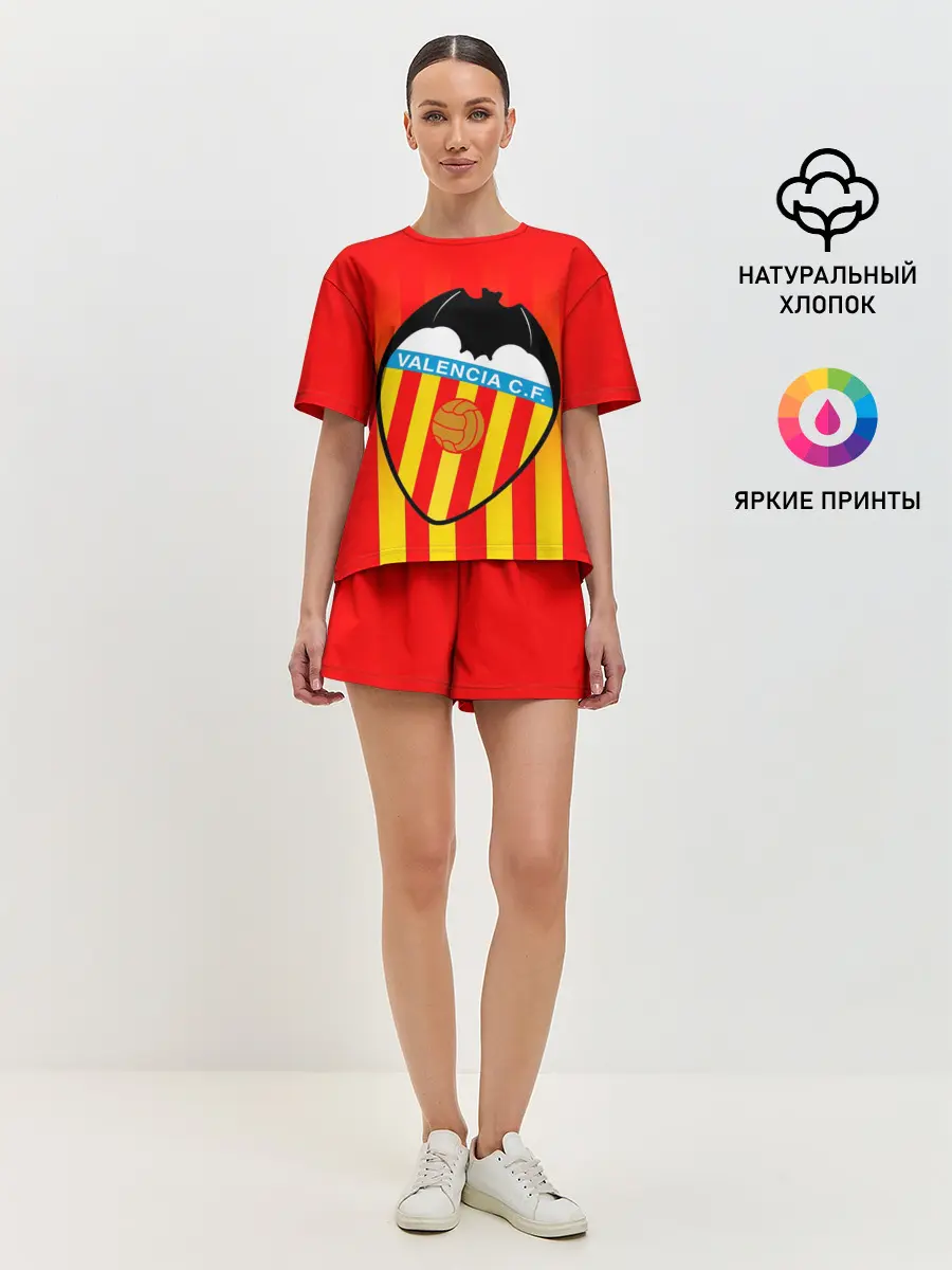 Женская пижама с шортами / FC VALENCIA / ФК ВАЛЕНСИЯ