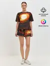 Женская пижама с шортами / ГАЛАКТИКА / КОСМОС / СОЛНЦЕ