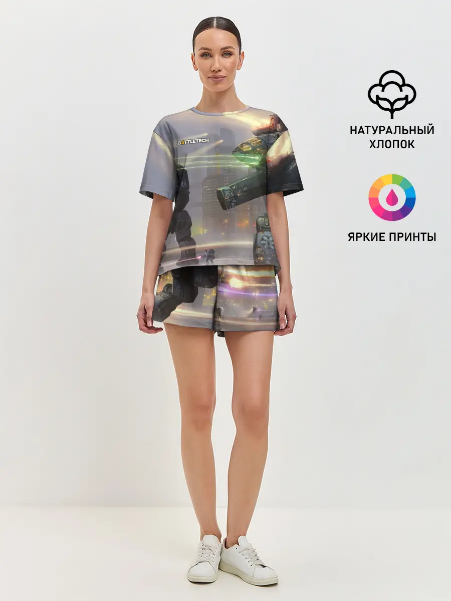 Женская пижама с шортами / Боевая техника