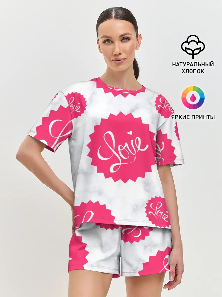 Женская пижама с шортами / Feel Love