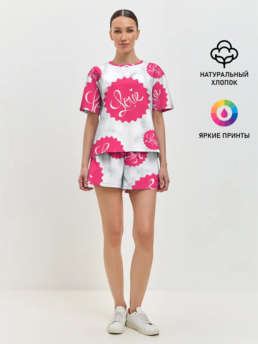 Женская пижама с шортами / Feel Love