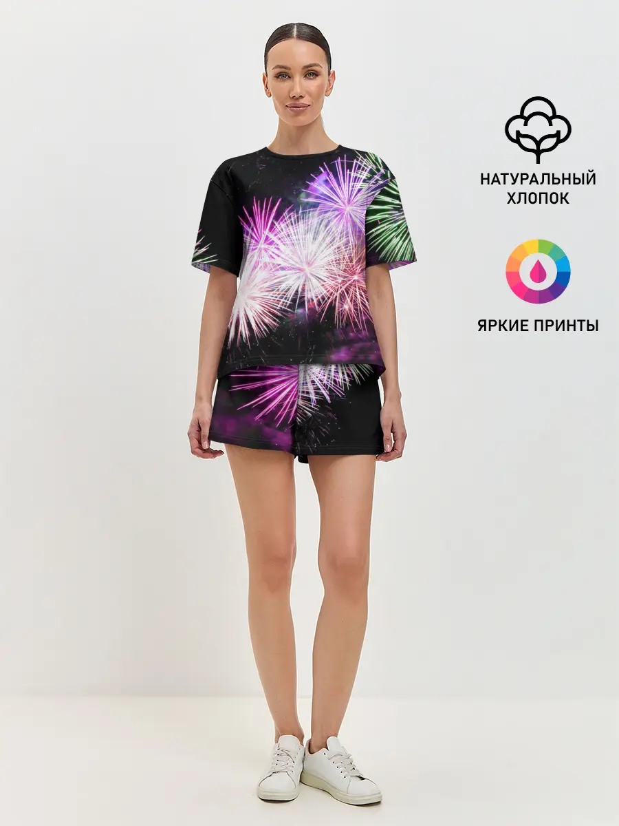 Женская пижама с шортами / Салют