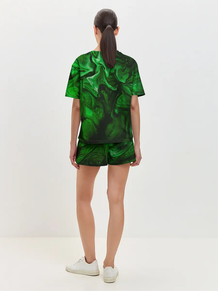 Женская пижама с шортами / Кислотные разводы