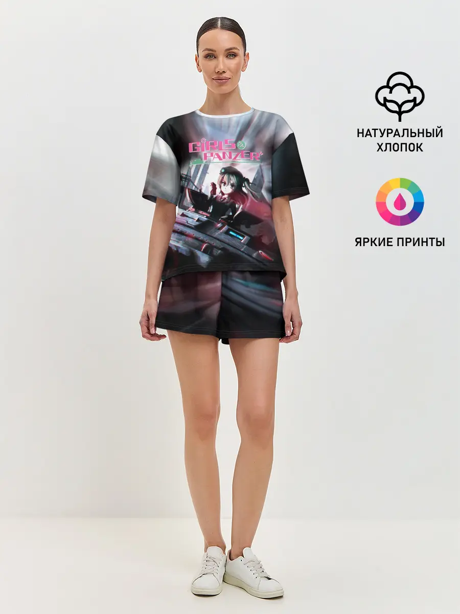 Женская пижама с шортами / Девушки и танки | Арису Симада