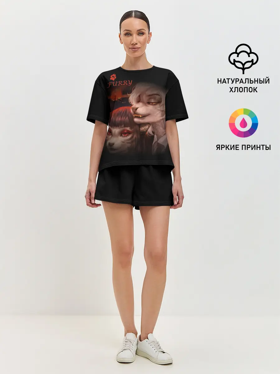 Женская пижама с шортами / A pair of furries