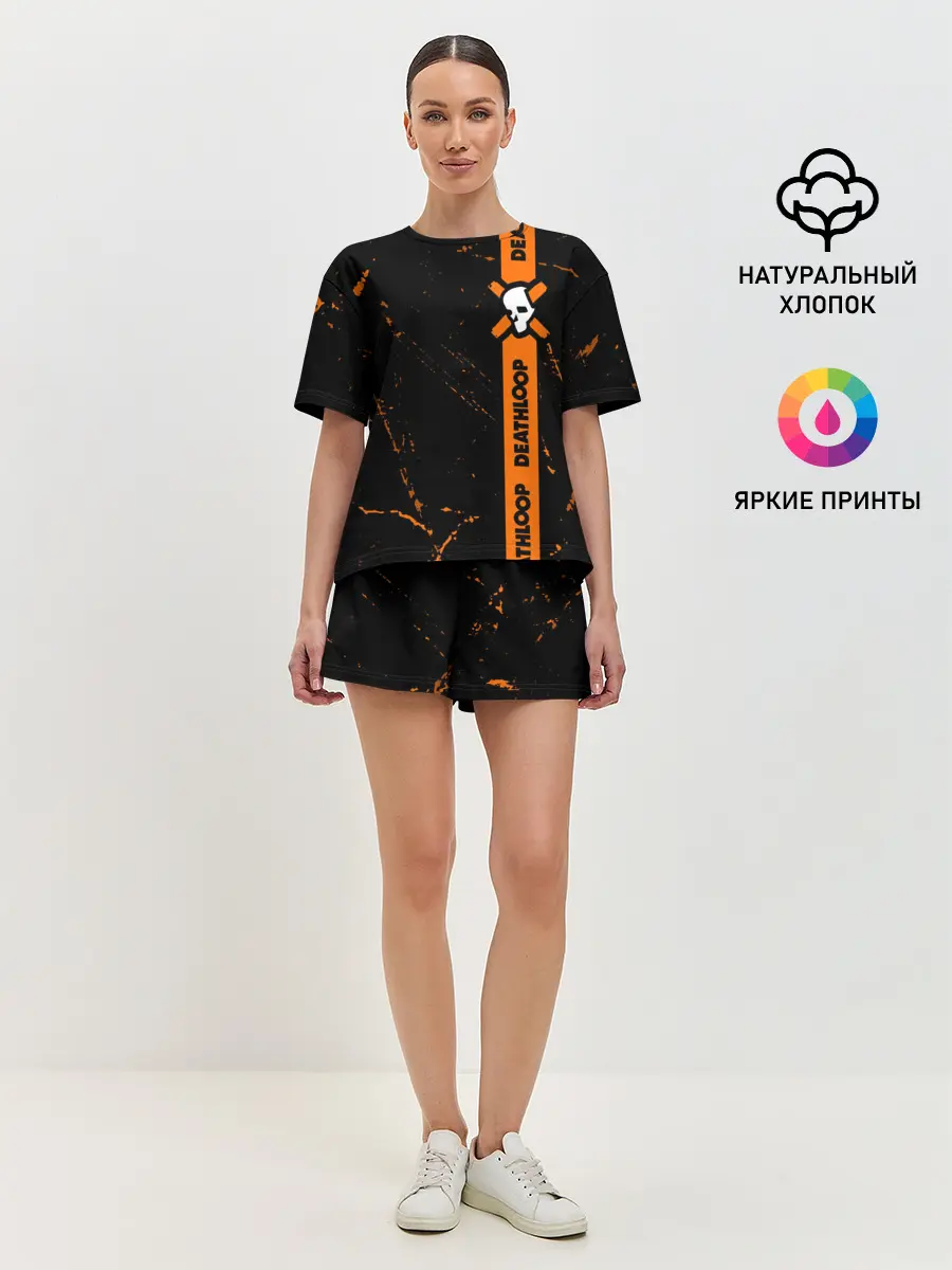 Женская пижама с шортами / Deathloop - Grunge