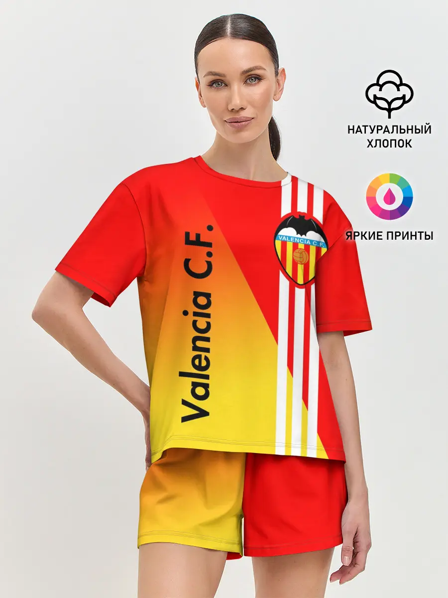 Женская пижама с шортами / FC VALENCIA / ФК ВАЛЕНСИЯ