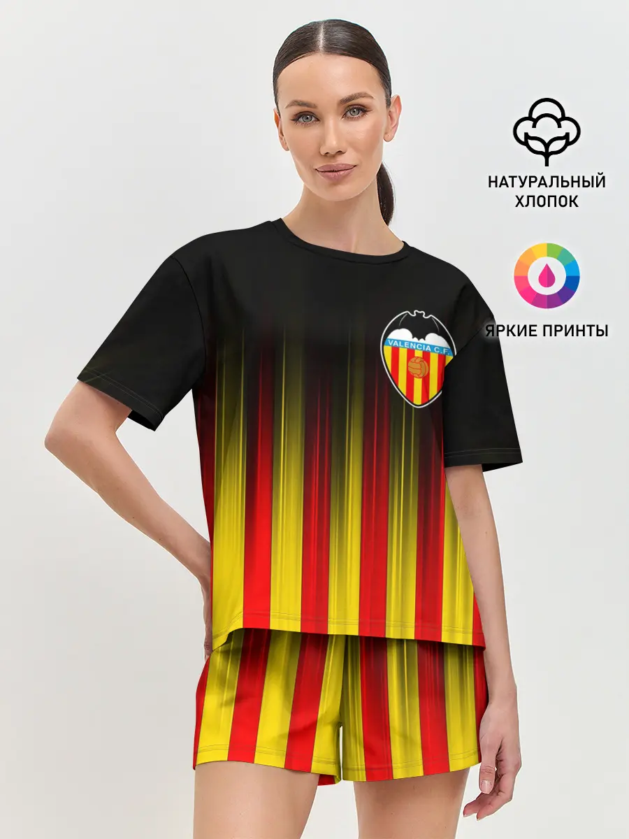 Женская пижама с шортами / FC VALENCIA / ФК ВАЛЕНСИЯ