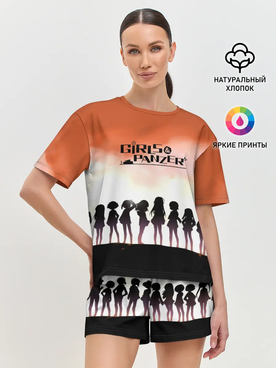 Женская пижама с шортами / Girls und Panzer | Poster
