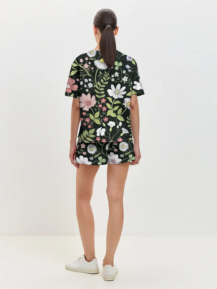 Женская пижама с шортами / Полевые цветы