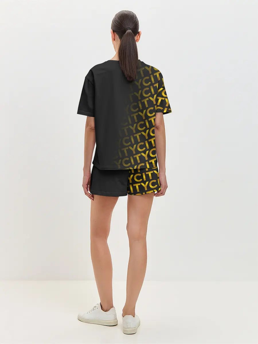 Женская пижама с шортами / МАНЧЕСТЕР СИТИ / ЗОЛОТО / GOLD