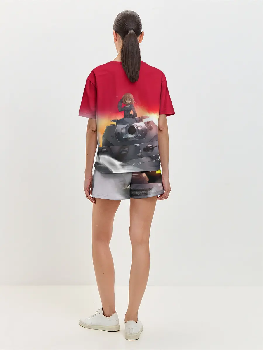 Женская пижама с шортами / Girls und Panzer | Девушки и танки