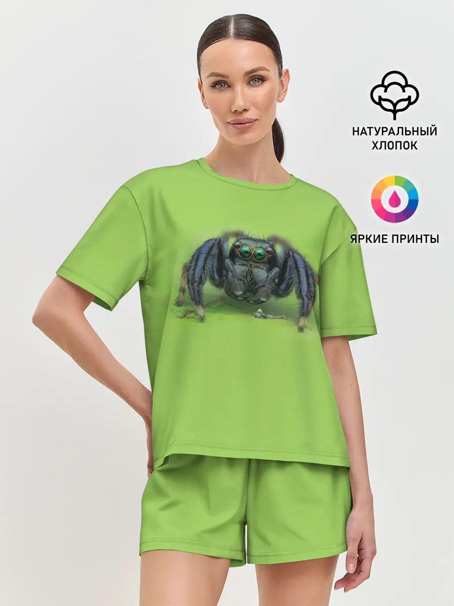 Женская пижама с шортами / ПАУК С ГЛАЗКАМИ