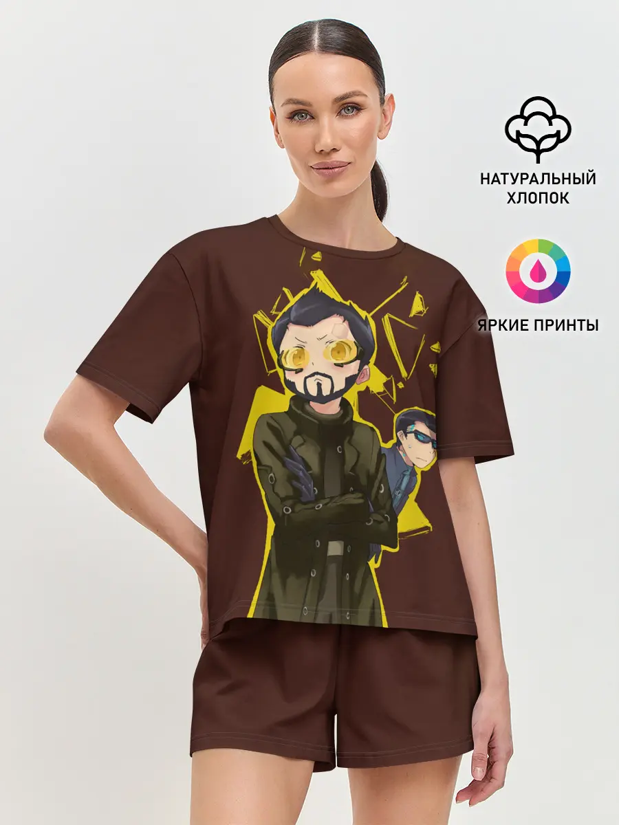 Женская пижама с шортами / Anime Adam Jensen