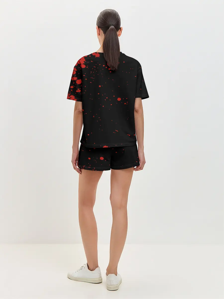 Женская пижама с шортами / Загред | Чёрный Клевер