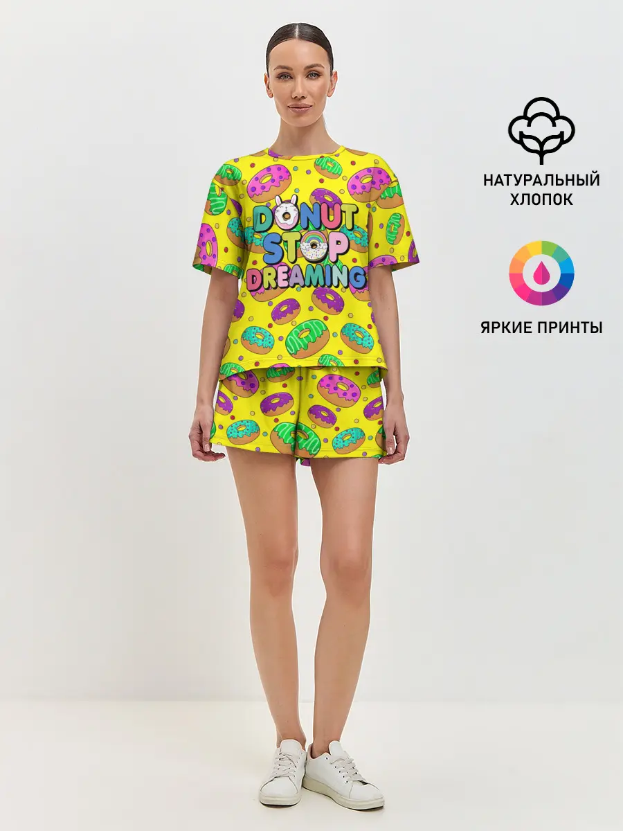 Женская пижама с шортами / DONUTS