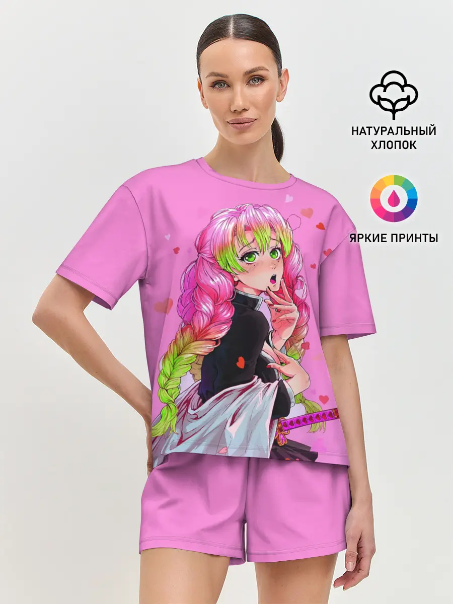 Женская пижама с шортами / Столп любви клинок демонов 2