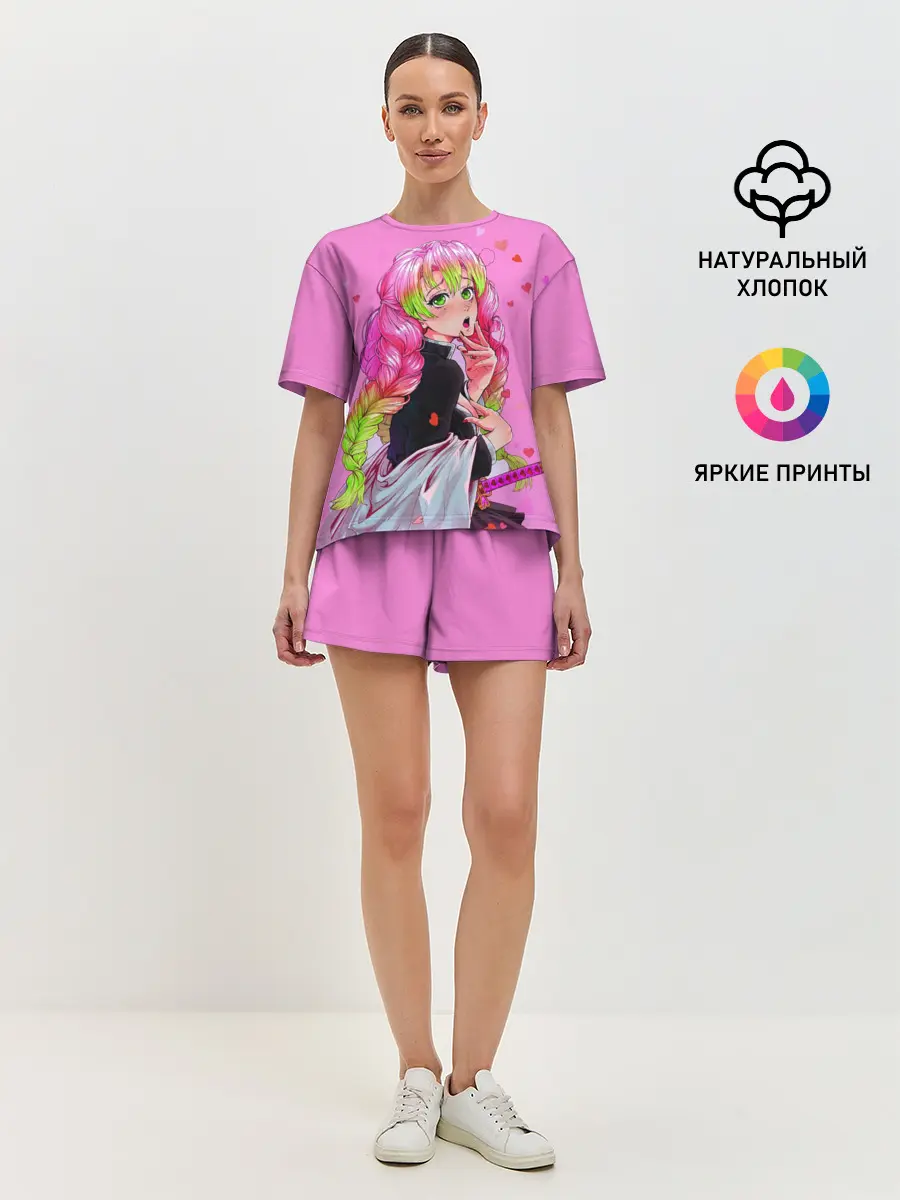 Женская пижама с шортами / Столп любви клинок демонов 2