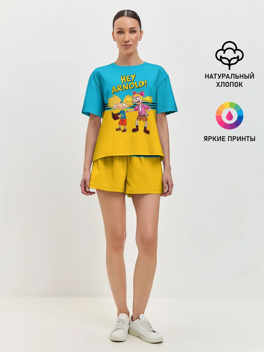Женская пижама с шортами / Эй, Арнольд! и Хельга Патаки