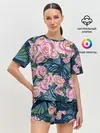 Женская пижама с шортами / Пионы