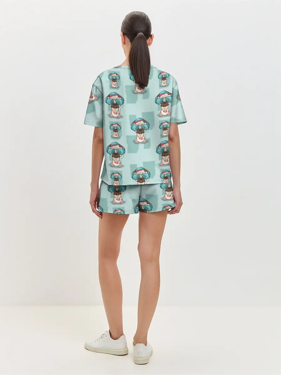 Женская пижама с шортами / Крутой песик