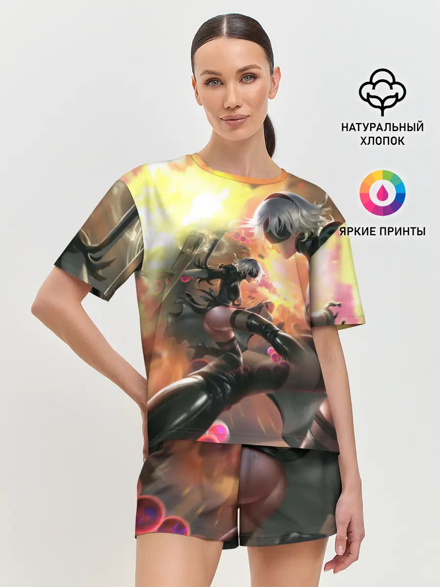 Женская пижама с шортами / 2B | Nier Automata