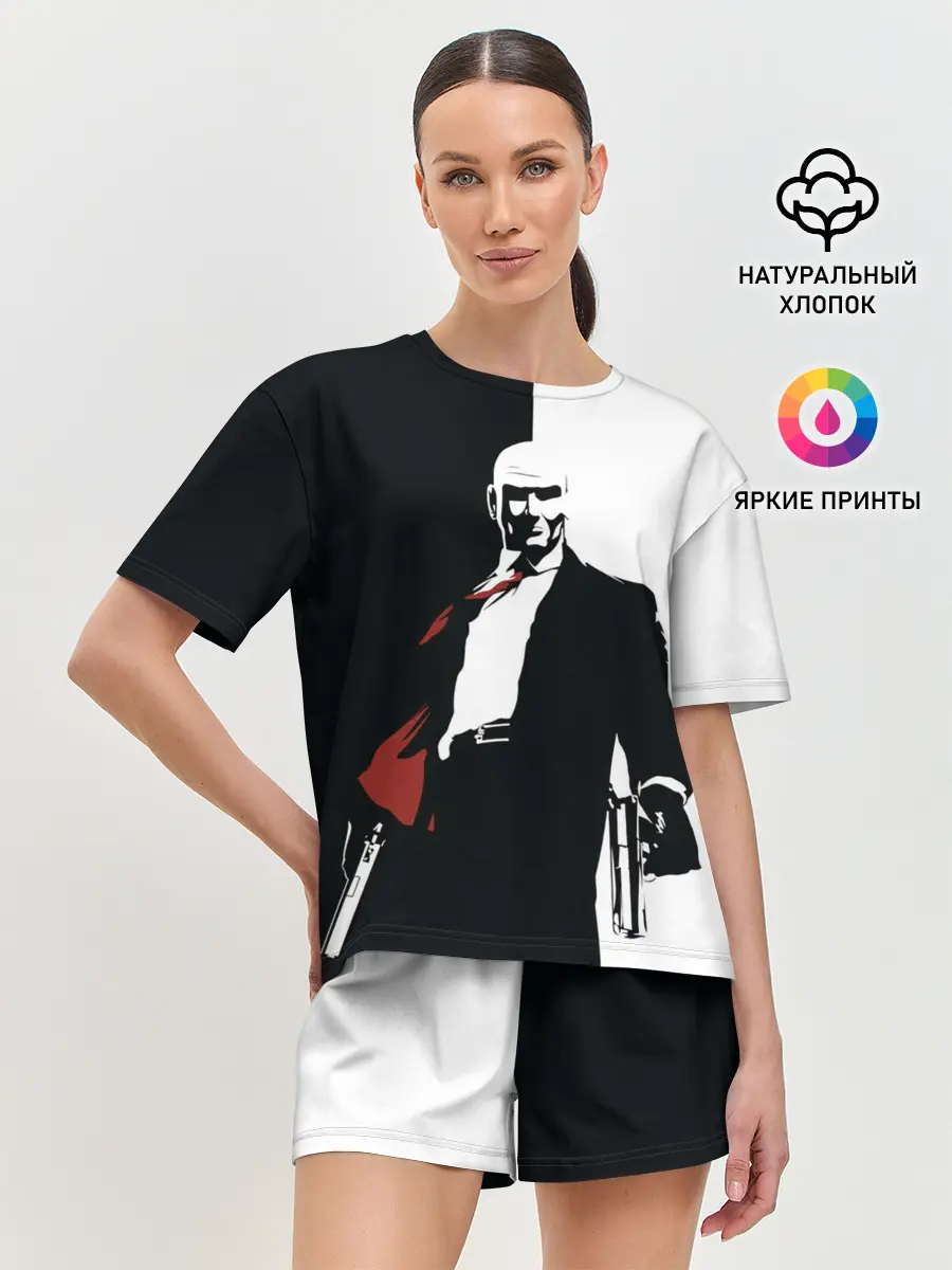 Женская пижама с шортами / Hitman BW