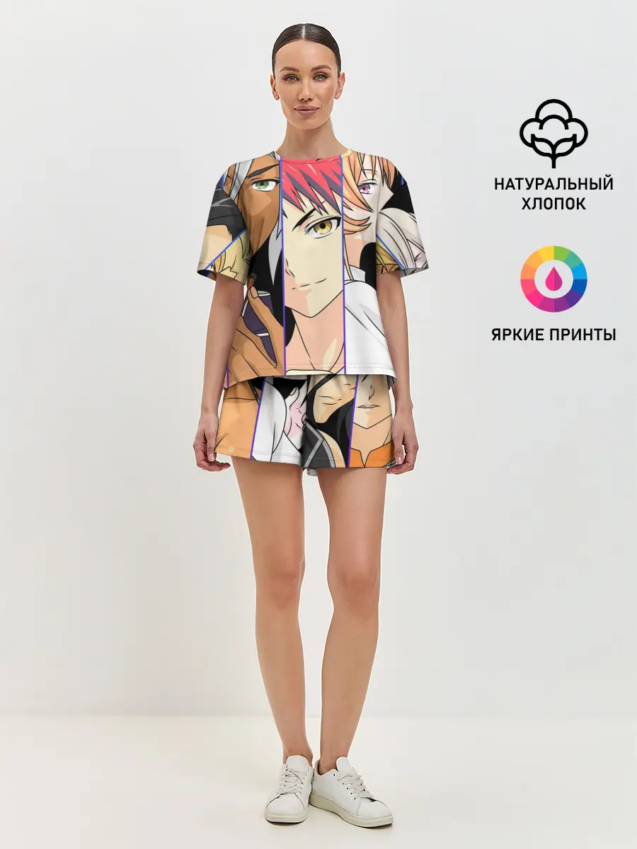 Женская пижама с шортами / Кулинарные друзья