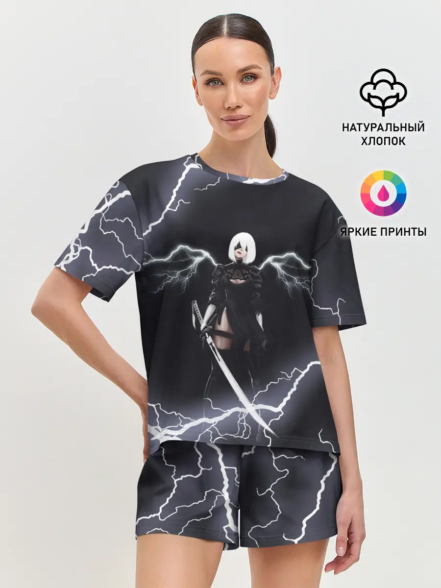 Женская пижама с шортами / Nier Automata | 2b Light