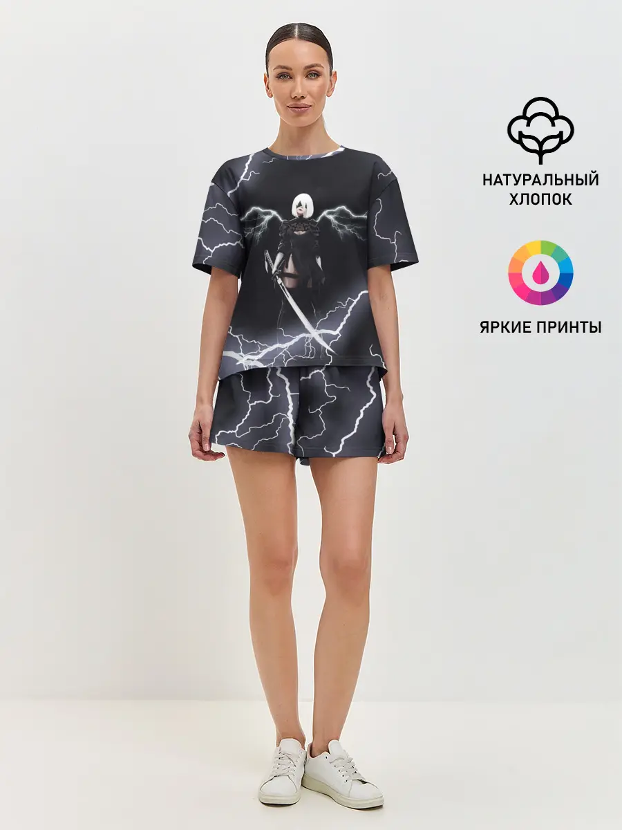 Женская пижама с шортами / Nier Automata | 2b Light