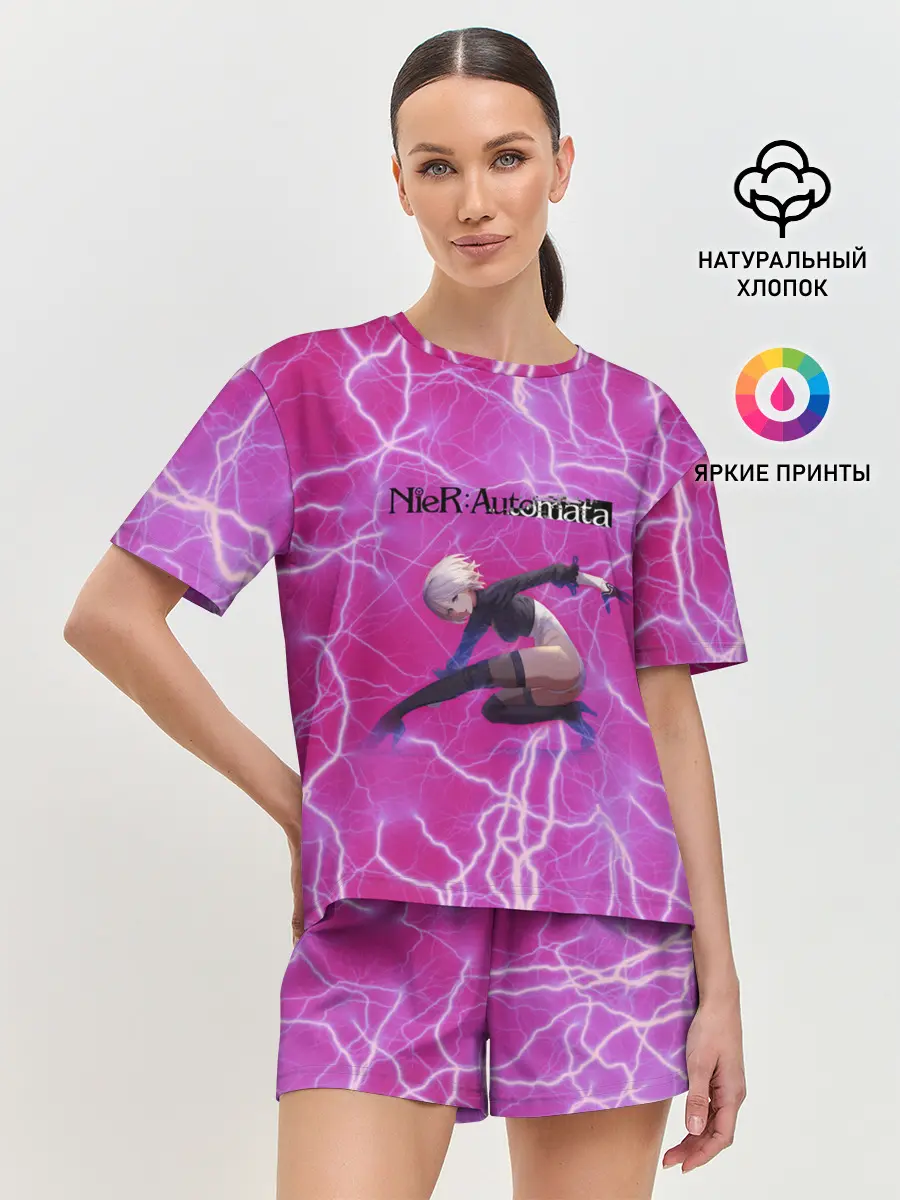 Женская пижама с шортами / YoRHa Light | Nier Automata