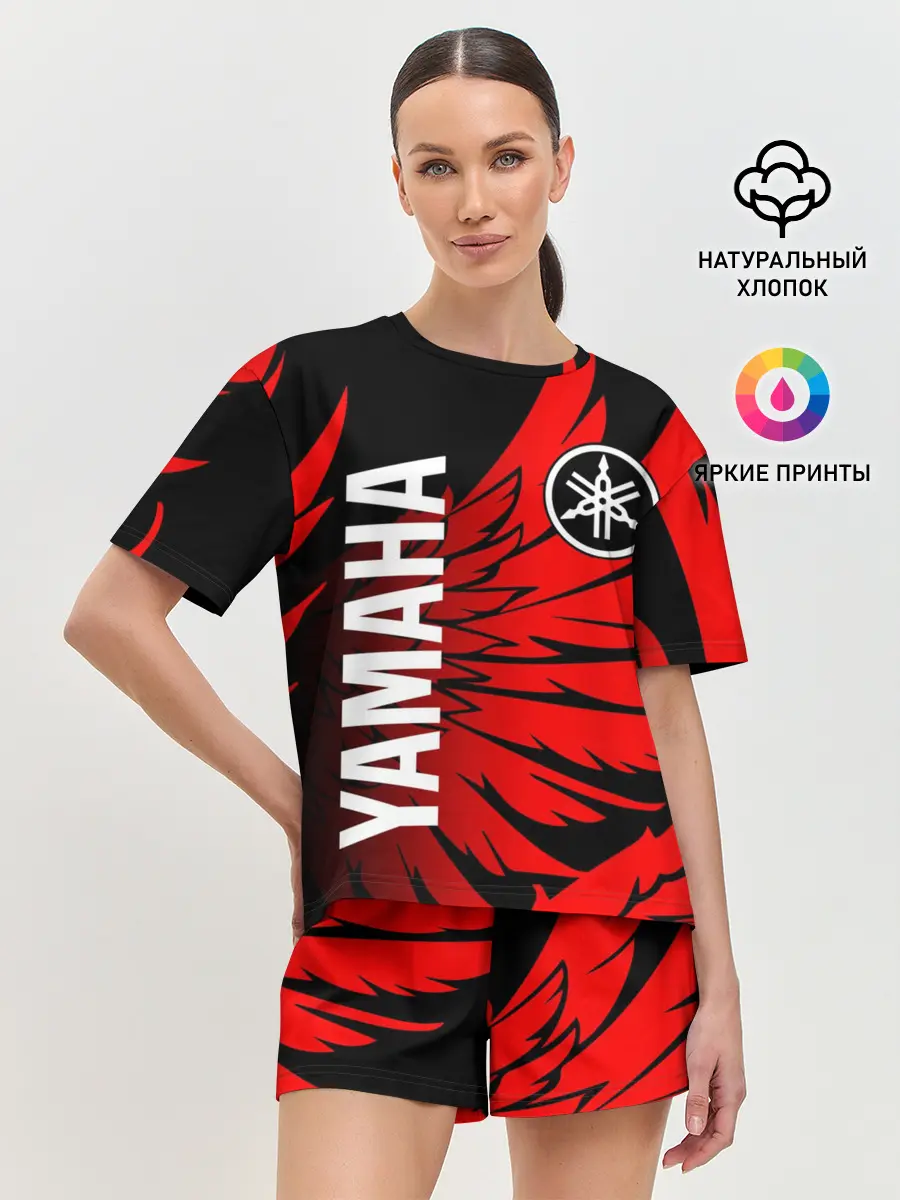 Женская пижама с шортами / YAMAHA / ЯМАХА / МОТОСПОРТ