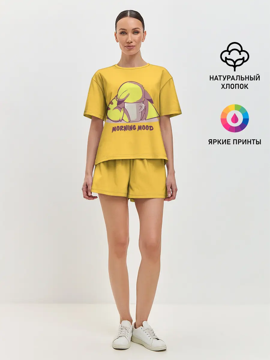 Женская пижама с шортами / Pikachu morning mood