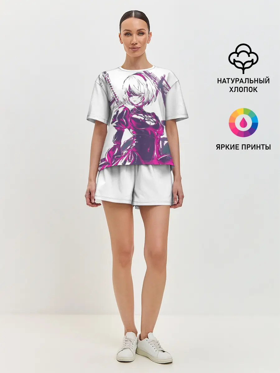 Женская пижама с шортами / 2B | NEON | НЕОН