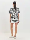 Женская пижама с шортами / ТАТУ ЧЕРНО БЕЛОЕ УЗОР