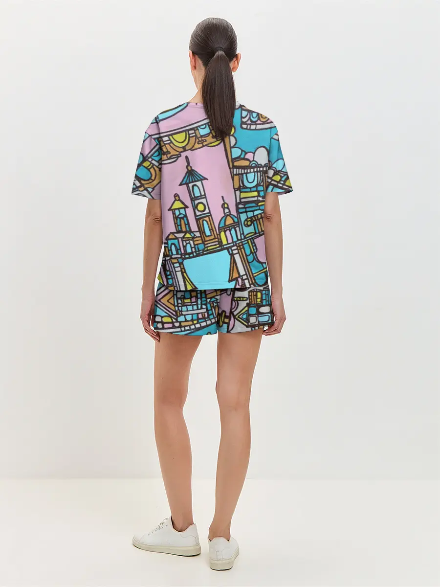 Женская пижама с шортами / Римские каникулы