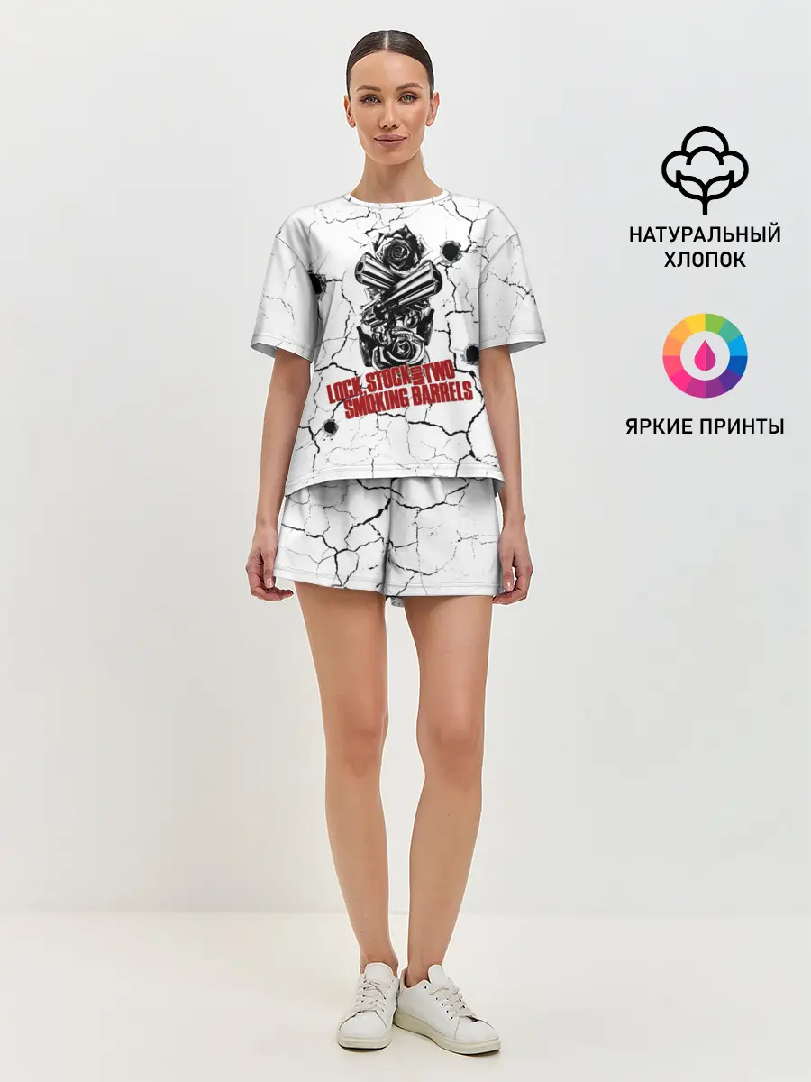 Женская пижама с шортами / Lock, money, two barrels $$$