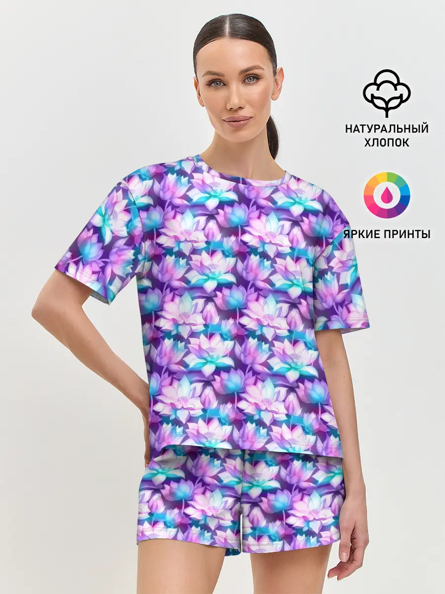 Женская пижама с шортами / Лотос
