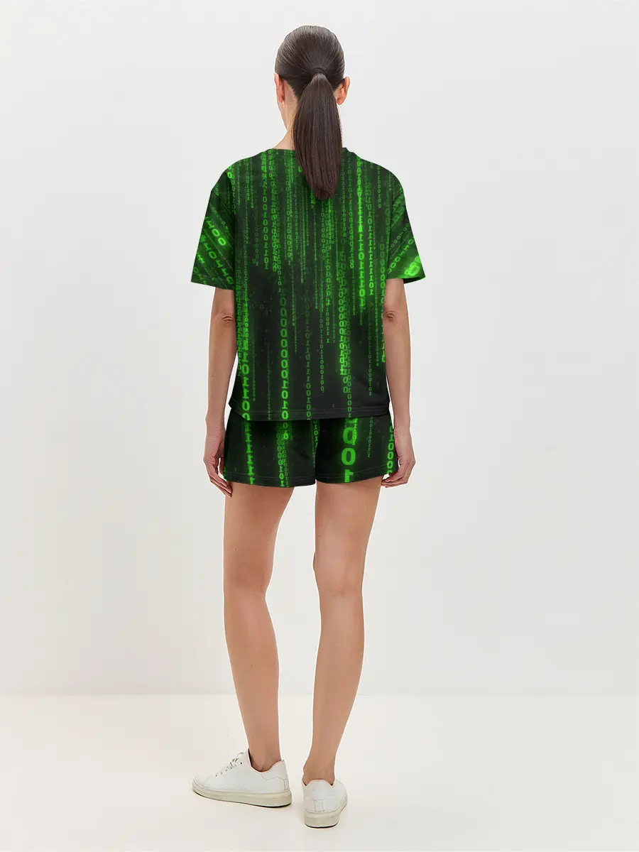 Женская пижама с шортами / Двоичный код