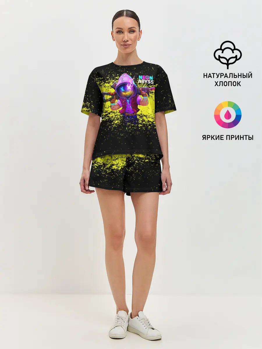 Женская пижама с шортами / Neon Abyss