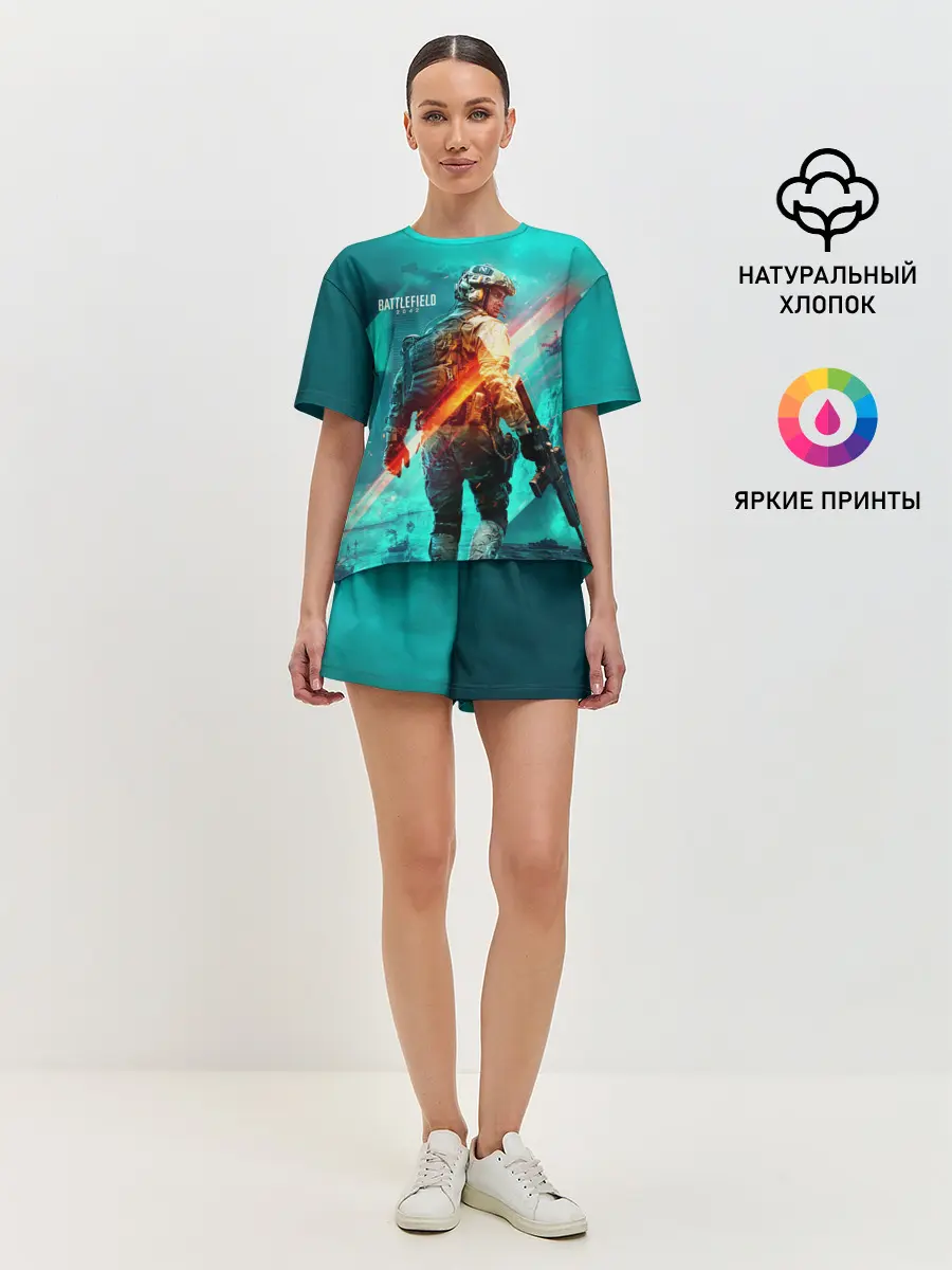 Женская пижама с шортами / BATTLEFIELD 2042 / Батлфилд