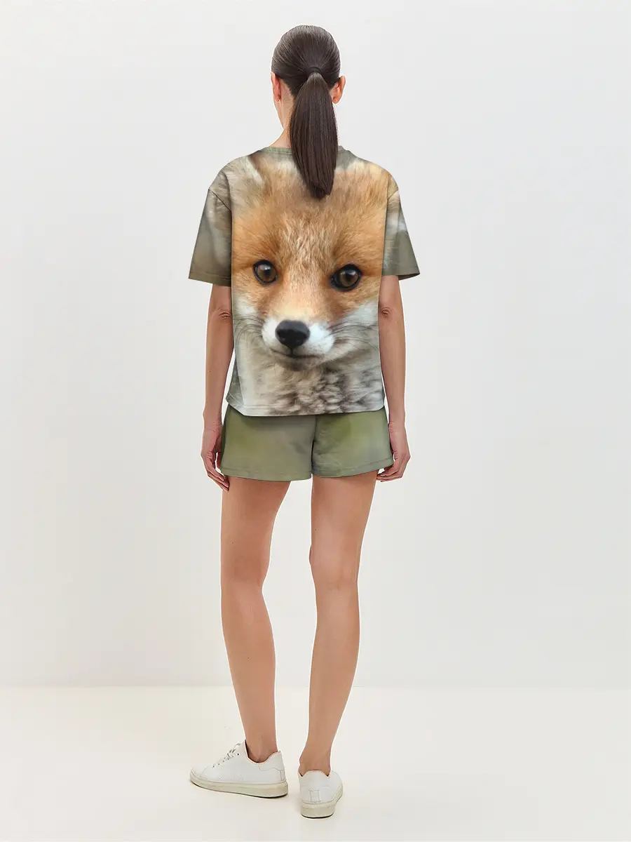 Женская пижама с шортами / Миленький лисенок