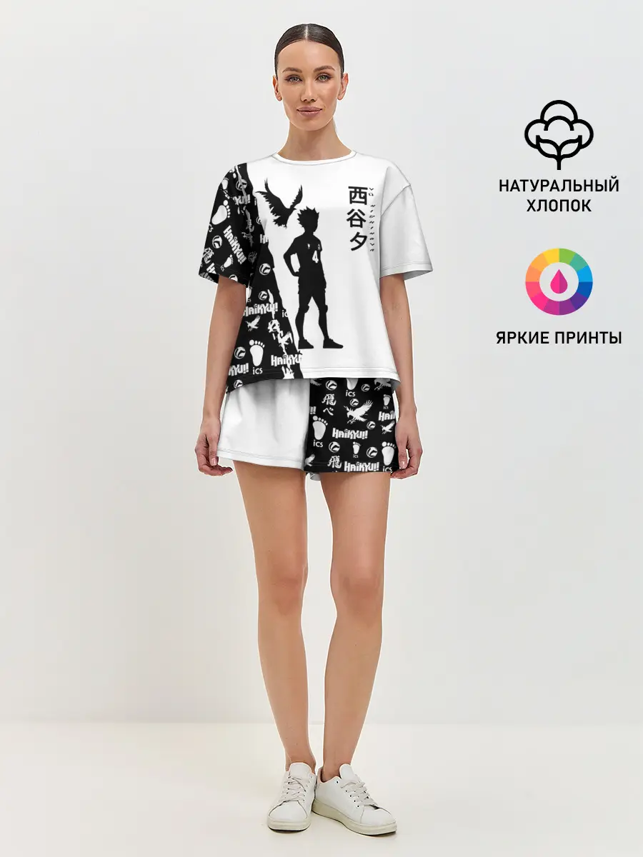 Женская пижама с шортами / Юу Нишиноя ВОЛЕЙБОЛ!!