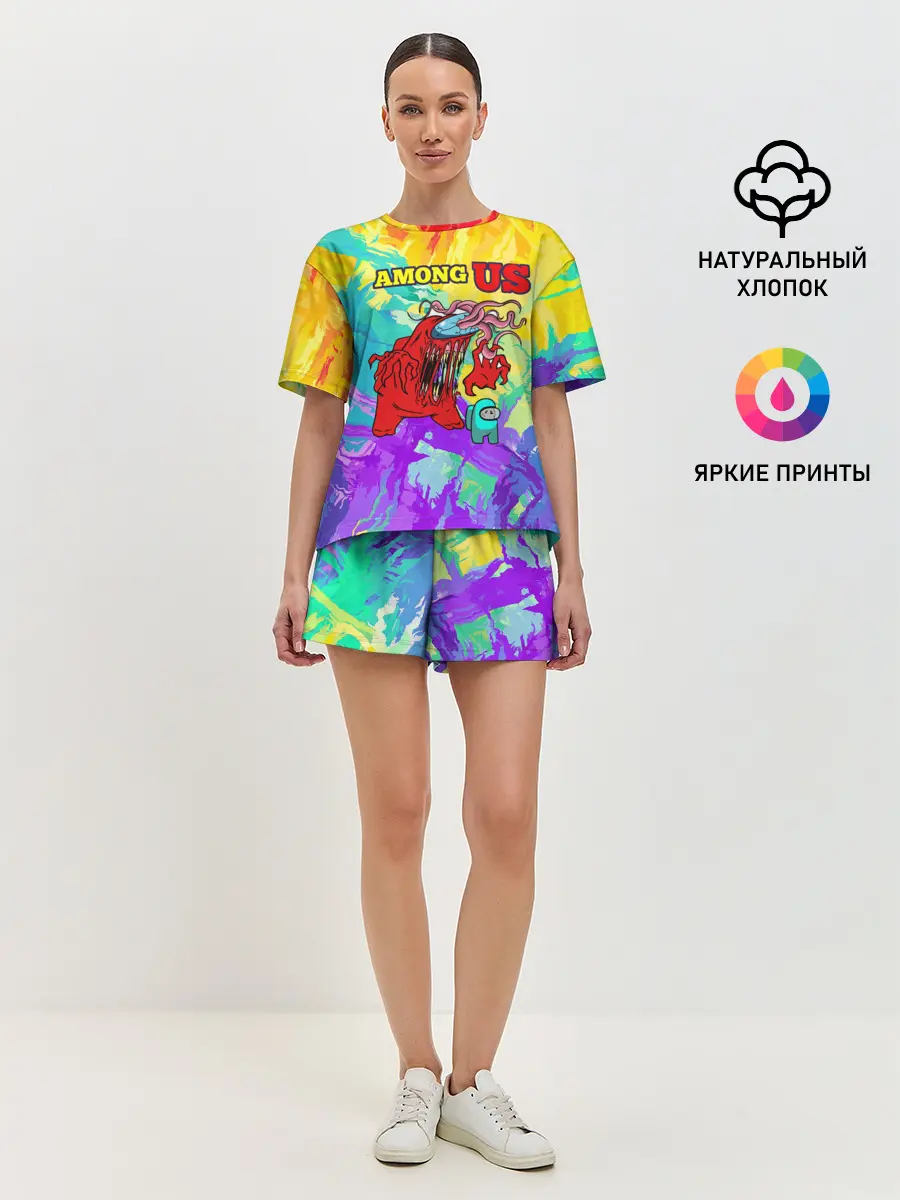 Женская пижама с шортами / Among Us