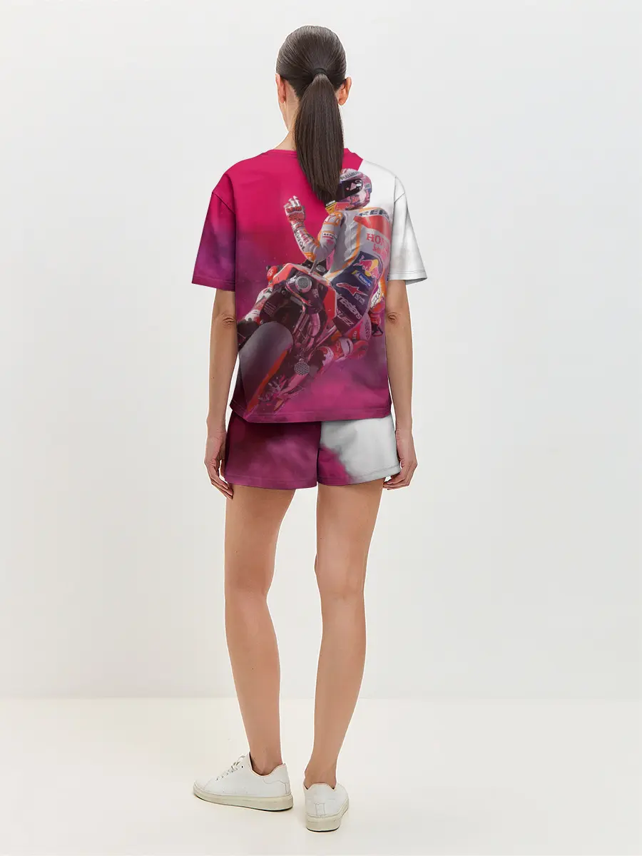 Женская пижама с шортами / Парень На Мотоцикле