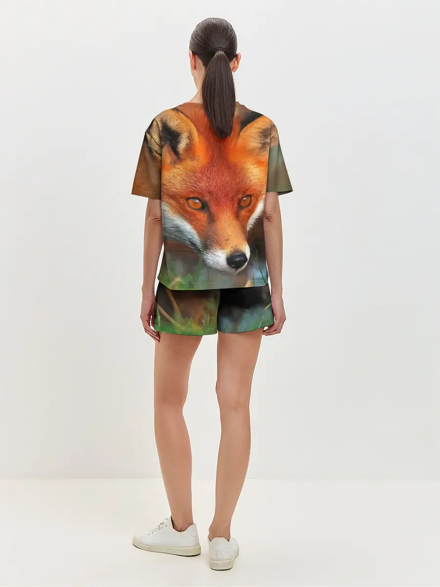 Женская пижама с шортами / Лисица охотница