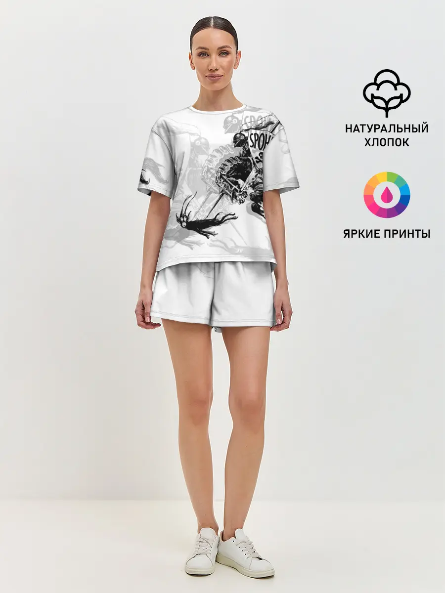 Женская пижама с шортами / Всадник и чёрт