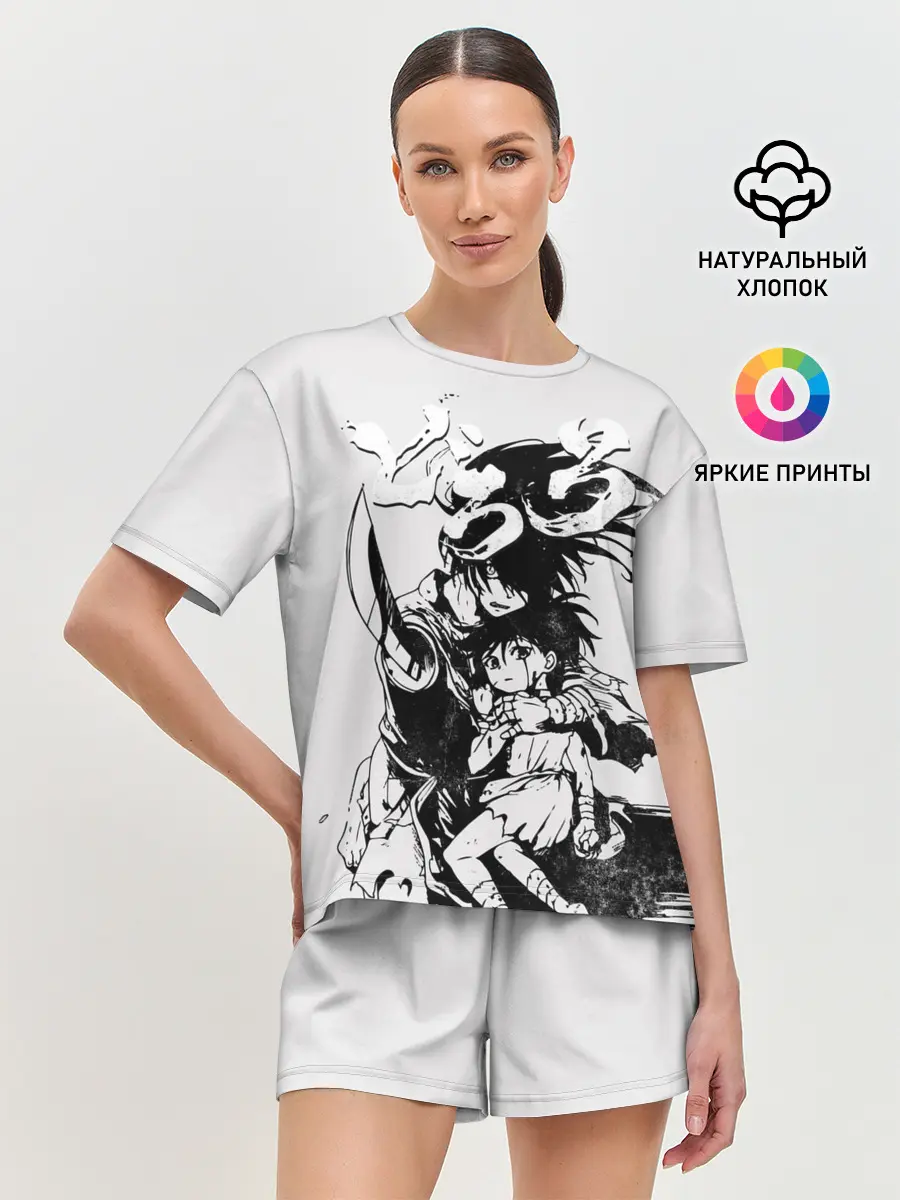 Женская пижама с шортами / Хяккимару и Дороро