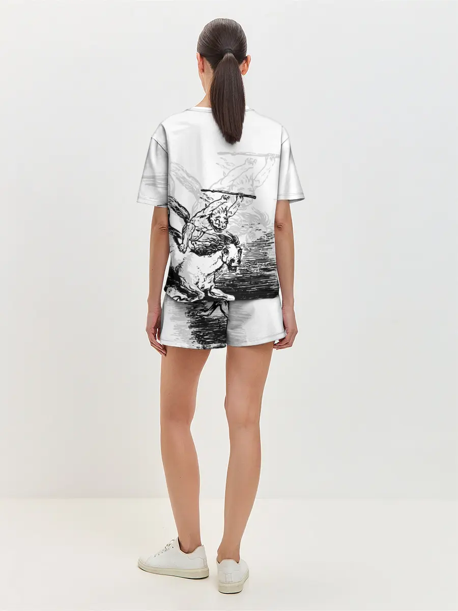 Женская пижама с шортами / A demon on a horse