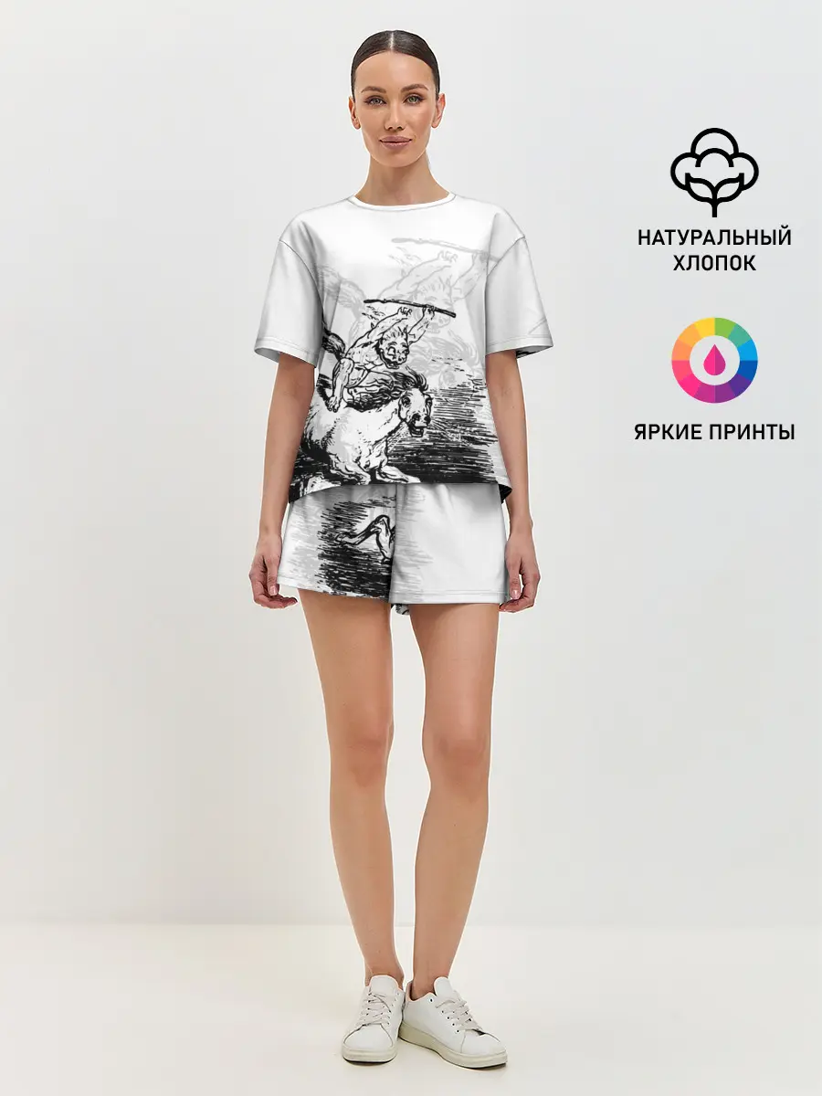 Женская пижама с шортами / A demon on a horse